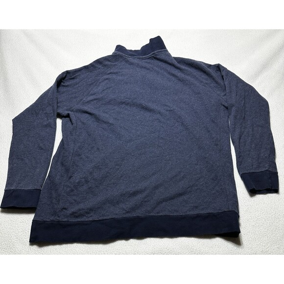 Criquet 1/4 Zip Pullover Mens Large Navy Golf Mock Neck Cotton Used - Picture 5 of 9